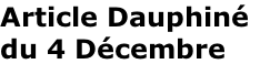 Article Dauphiné du 4 Décembre